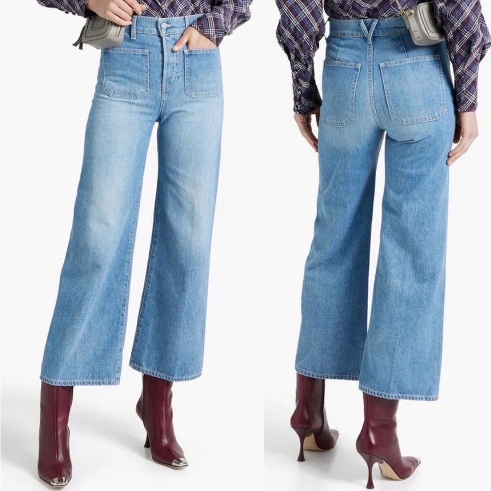 VERONICA BEARD Grant Wide Leg Super High Rise Flare Jeans \\ 28